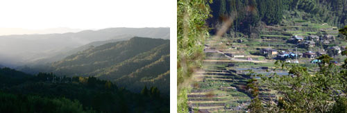 星野村は、棚田も見られる自然豊かな山村